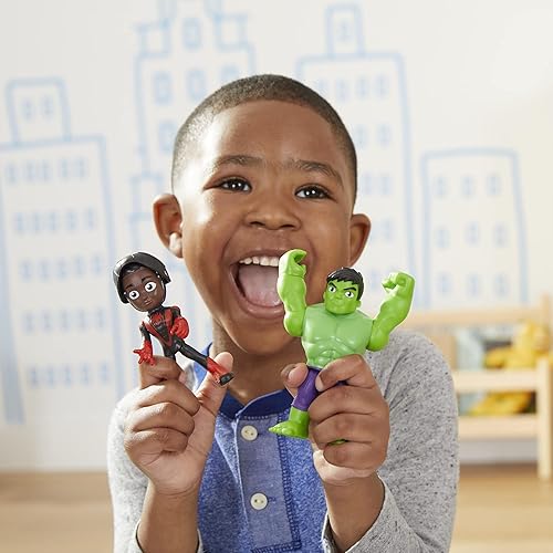MARVEL SPIDEY & FRIENDS MULTIPACK WITH MASK-FLIP FEATURE, 4" ACTION FIGURES, AGES 3+ (AMAZON EXCLUSIVE)