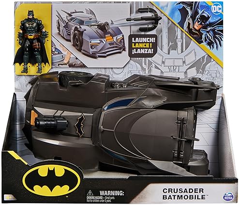 Spin Master DC Comics Crusader Batmobile Playset with Batman Figure, Kids Toys Ages 4+