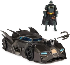 Spin Master DC Comics Crusader Batmobile Playset with Batman Figure, Kids Toys Ages 4+