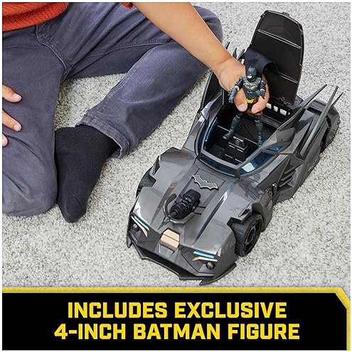 Spin Master DC Comics Crusader Batmobile Playset with Batman Figure, Kids Toys Ages 4+
