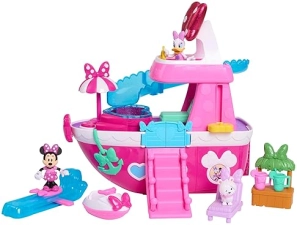Disney Junior Minnie Mouse Bowdazzling Yacht Playset with Lights & Sounds - 16-Piece Set for Kids 3+