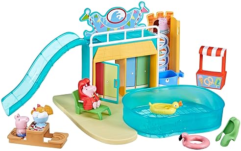 Hasbro Peppa Pig Waterpark Playset | 2 Figures | Preschool Toys for 3+ Kids