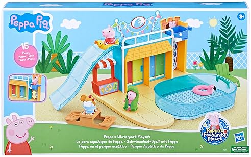 Hasbro Peppa Pig Waterpark Playset | 2 Figures | Preschool Toys for 3+ Kids