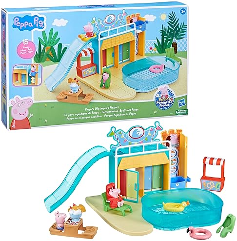 Hasbro Peppa Pig Waterpark Playset | 2 Figures | Preschool Toys for 3+ Kids