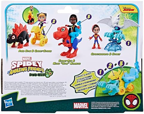 Marvel Dino-Webs Spidey-Rex & Miles Morales Action Figure Set