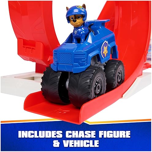 Spin Master PAW Patrol Rescue Wheels Super Loop Tower HQ with Light, Sound, Vehicle Launcher, Chase Action Figure & Toy Truck - Fun Kids Toys for Ages 3+