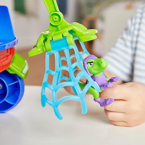 Marvel Spidey's Dino-Webs Crawler Playset with Spider-Man & Goblin Raptor Action Figures for Kids 3+".