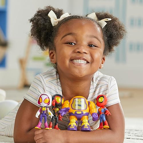 Marvel Web-Spinners Action Figures 4-Pack with Accessories, Super Hero Toys for Kids 3+ (Amazon Exclusive)