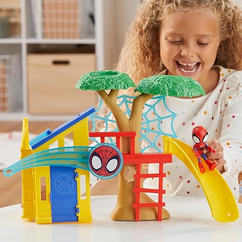 Marvel Spidey Playground Playset with 4-Inch Action Figure for Kids 3+