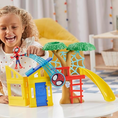 Marvel Spidey Playground Playset with 4-Inch Action Figure for Kids 3+