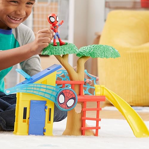 Marvel Spidey Playground Playset with 4-Inch Action Figure for Kids 3+