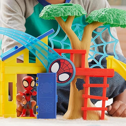 Marvel Spidey Playground Playset with 4-Inch Action Figure for Kids 3+