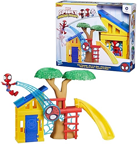 Marvel Spidey Playground Playset with 4-Inch Action Figure for Kids 3+