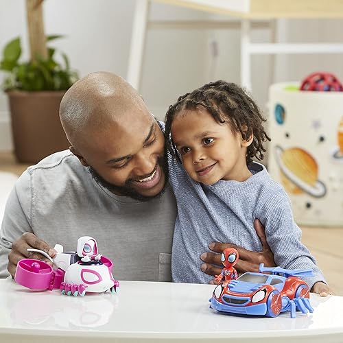 Hasbro Team Spidey Change ‘N Go Riders Playset with 3 Toy Cars & Action Figures - Marvel Super Hero Toys for Kids, Amazon Exclusive