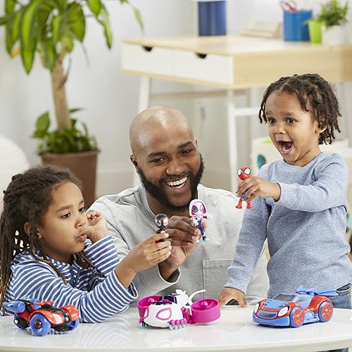 Hasbro Team Spidey Change ‘N Go Riders Playset with 3 Toy Cars & Action Figures - Marvel Super Hero Toys for Kids, Amazon Exclusive