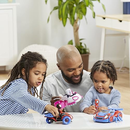 Hasbro Team Spidey Change ‘N Go Riders Playset with 3 Toy Cars & Action Figures - Marvel Super Hero Toys for Kids, Amazon Exclusive