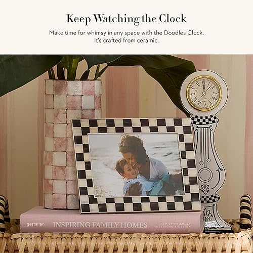 MACKENZIE-CHILDS:Doodles Desk ClockStylish Home/Office Decor