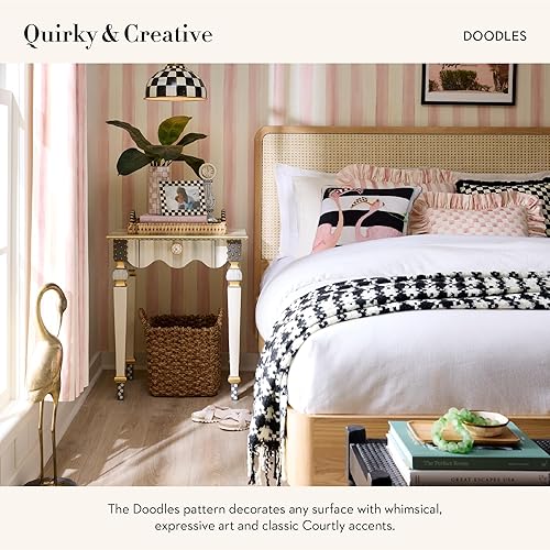 MACKENZIE-CHILDS:Doodles Desk ClockStylish Home/Office Decor