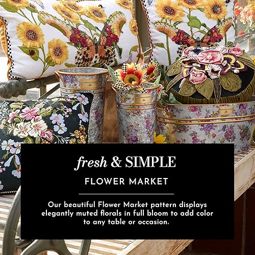 MACKENZIE-CHILDS Desk Clock: Flower Market Reflections for Kitchen/Living Room