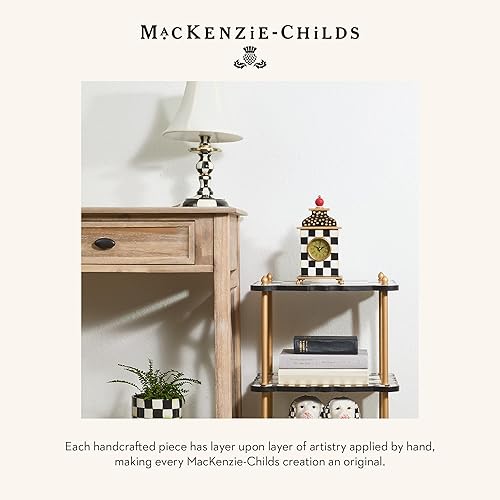 MACKENZIE-CHILDS Black-and-White Courtly Check Candlestick Lamp for Living Room/Bedroom