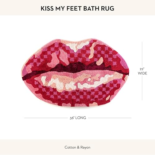 MACKENZIE-CHILDS:Chic Cotton Bathroom Rug Kiss My Feet