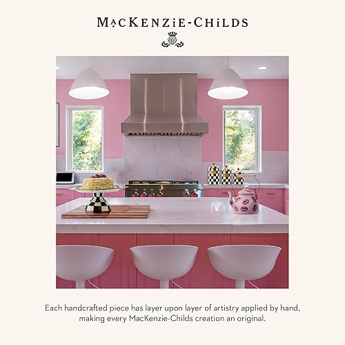 MACKENZİE-CHİLDS:2-Quart Enamel Tea Kettle  Stovetop Cute Tea Kettle, Kiss Me Design