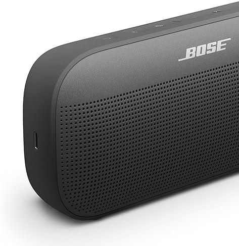 Bose SoundLink Flex Portable Bluetooth Speaker (2nd Gen) - Hi-Fi Audio, 12-Hour Battery, Waterproof - Black