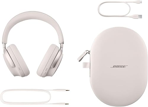 Bose QuietComfort Ultra Bluetooth Headphones | Wireless Over-Ear Noise Cancelling Headphones with Mic | 24-Hour Playtime | White Smoke