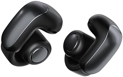 Bose Ultra Open Bluetooth Earbuds with OpenAudio, Clip On Design, Immersive Sound, 48 Hrs Playtime - Black
