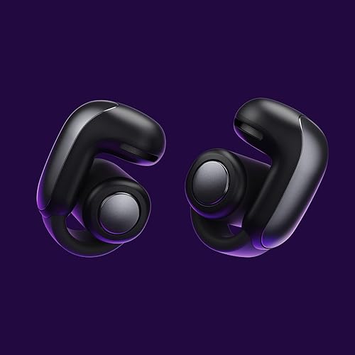 Bose Ultra Open Bluetooth Earbuds with OpenAudio, Clip On Design, Immersive Sound, 48 Hrs Playtime - Black