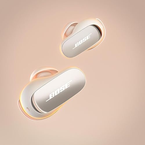 Bose QuietComfort Ultra Wireless Earbuds with Spatial Audio and Active Noise Cancellation, White Smoke
