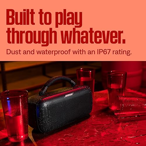 Bose SoundLink Max Portable Speaker - Large IP67 Waterproof Bluetooth Speaker - Up to 20 Hours Playtime - USB-C - 3.5mm AUX - Black