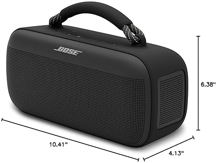 Bose SoundLink Max Portable Speaker - Large IP67 Waterproof Bluetooth Speaker - Up to 20 Hours Playtime - USB-C - 3.5mm AUX - Black
