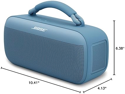Bose SoundLink Max Portable Speaker - Large Waterproof Bluetooth Speaker, 20-Hour Playtime, USB-C, 3.5mm AUX Input - Blue Dusk
