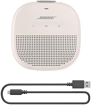 Bose SoundLink Micro Bluetooth Speaker - Small Waterproof Portable Speaker, White Smoke
