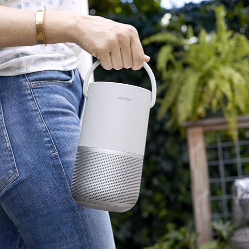 Bose Portable Smart Speaker with Alexa Voice Control, Silver