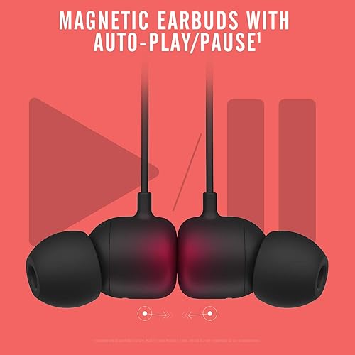 Apple Beats Flex Wireless Earbuds with Apple W1 Chip - Magnetic Earphones, Class 1 Bluetooth, 12-Hour Battery - Black'
