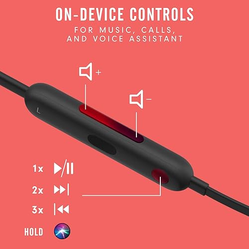 Apple Beats Flex Wireless Earbuds with Apple W1 Chip - Magnetic Earphones, Class 1 Bluetooth, 12-Hour Battery - Black'
