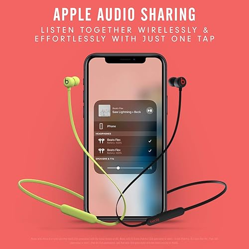 Apple Beats Flex Wireless Earbuds with Apple W1 Chip - Magnetic Earphones, Class 1 Bluetooth, 12-Hour Battery - Black'