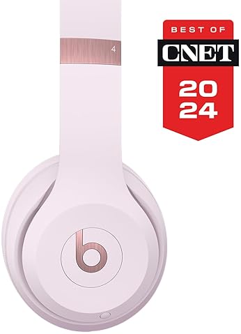 Apple Beats Solo 4 Wireless Bluetooth Headphones, Apple & Android Compatible, 50-Hour Battery Life - Cloud Pink'