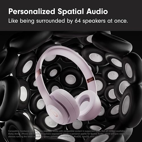 Apple Beats Solo 4 Wireless Bluetooth Headphones, Apple & Android Compatible, 50-Hour Battery Life - Cloud Pink'