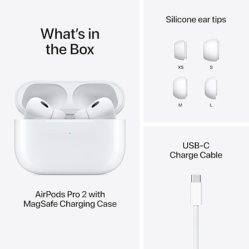 Apple AirPods Pro 2 Wireless Earbuds with Active Noise Cancellation and High-Fidelity Sound