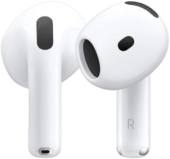 Apple AirPods 4 Wireless Earbuds with Spatial Audio, Sweat Resistant, USB-C Charging - Up to 30H Battery