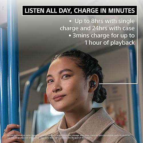 Sony WF-1000XM5 Wireless Noise-Canceling Earbuds with Alexa, Black