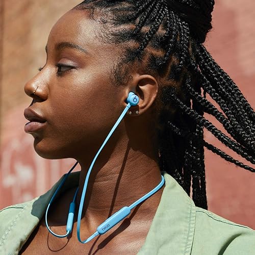 Beats Flex Wireless Earbuds - Apple W1 Chip, Magnetic Earphones, Bluetooth, 12-Hour Battery, Microphone - Flame Blue