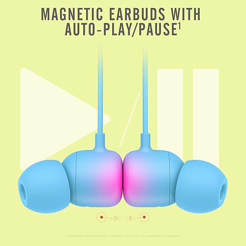 Beats Flex Wireless Earbuds - Apple W1 Chip, Magnetic Earphones, Bluetooth, 12-Hour Battery, Microphone - Flame Blue