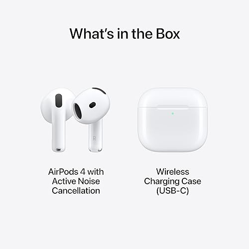 Apple AirPods 4 Wireless Earbuds with Active Noise Cancellation & Adaptive Audio