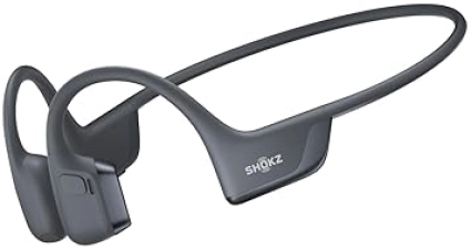 SHOKZ OpenRun Pro 2 Bone Conduction Sport Headphones - Reflective Strip, Sweat Resistant - Secure Fit, Wireless - Deep Bass, Smart Mic App