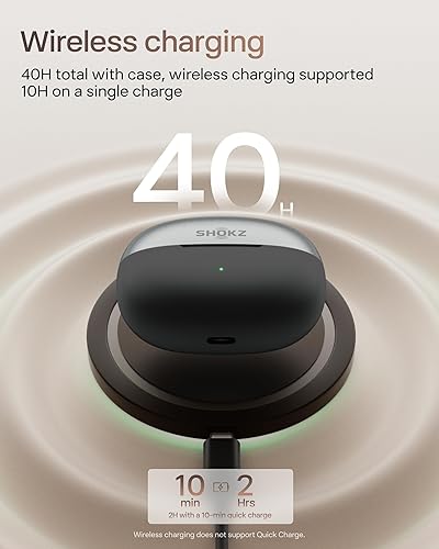 Wireless Bluetooth Earbuds - SHOKZ OpenDots ONE - Dolby Audio - Water Resistant - 40 hr Playtime