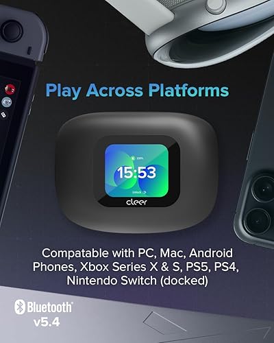 Cleer ARC 3 Gaming Earbuds - Wireless Headphones with Snapdragon & Dolby Sound, Bluetooth 5.4 - Compatible with PS4, PS5, PC, Quest, Switch - Black